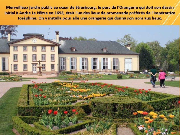 Merveilleux jardin public au cœur de Strasbourg, le parc de l'Orangerie qui doit son