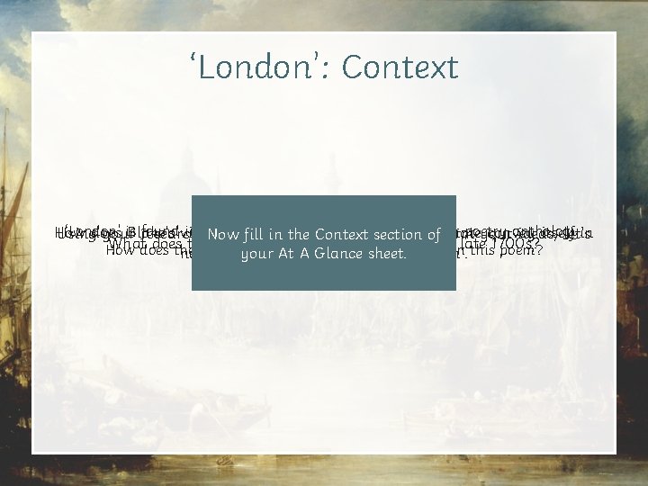‘London’: Context ‘London’ is found view in the ‘Time and Place’ collection of inform
