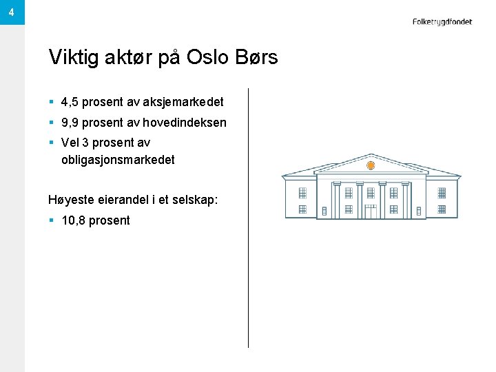 4 Viktig aktør på Oslo Børs § 4, 5 prosent av aksjemarkedet § 9,