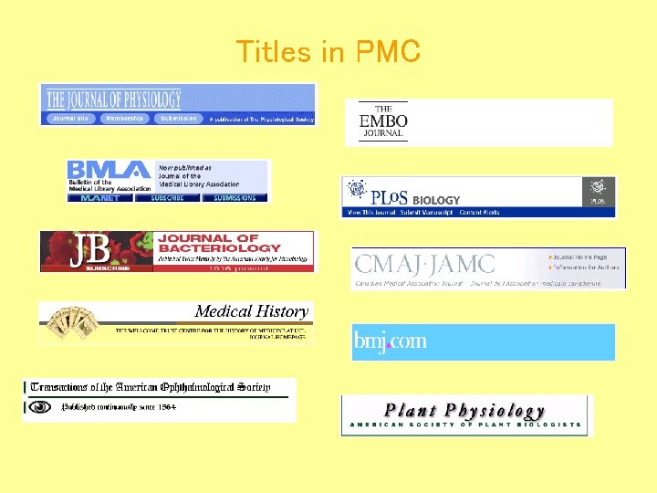 Titles in PMC 