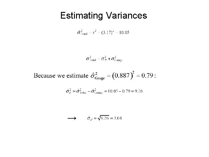 Estimating Variances → 