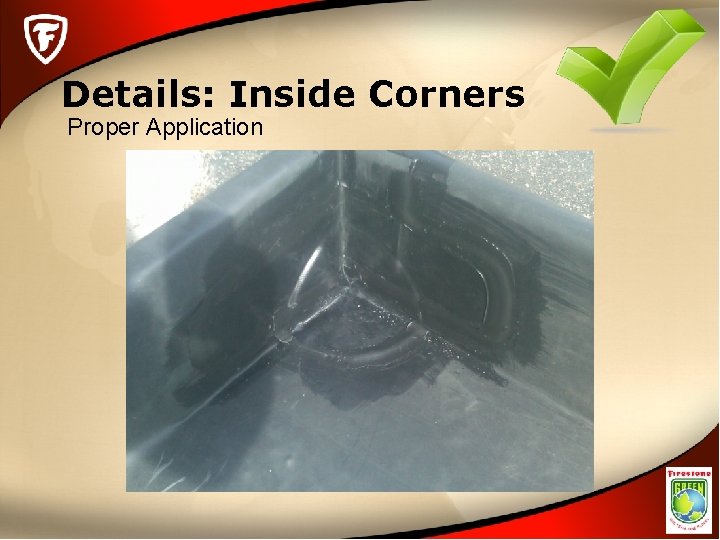 Details: Inside Corners Proper Application 