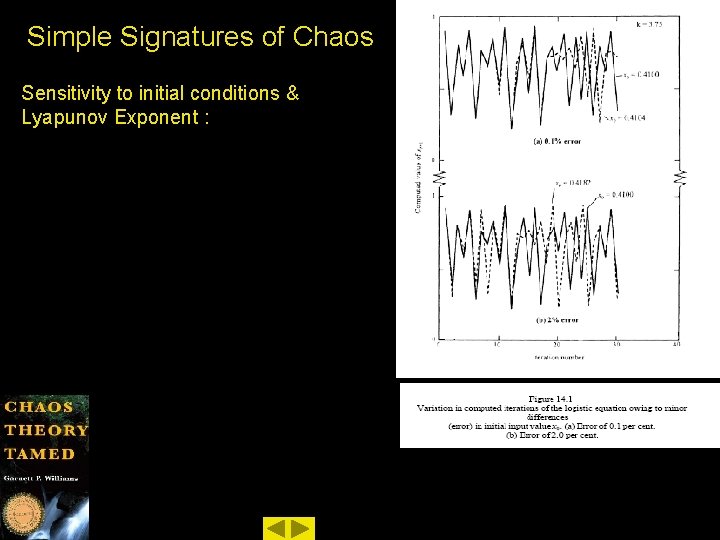 Simple Signatures of Chaos Sensitivity to initial conditions & Lyapunov Exponent : 
