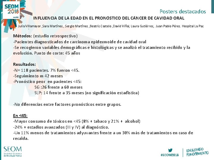 Posters destacados INFLUENCIA DE LA EDAD EN EL PRONO STICO DEL CA NCER DE