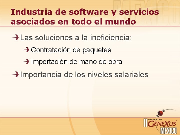 Industria de software y servicios asociados en todo el mundo Las soluciones a la