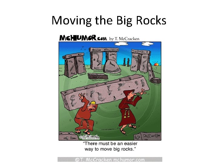 Moving the Big Rocks 