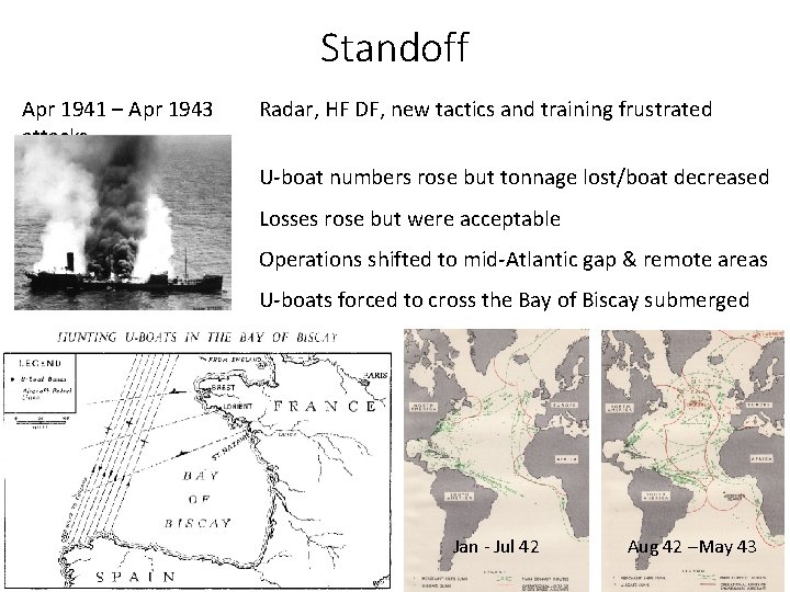 Standoff Apr 1941 – Apr 1943 attacks Radar, HF DF, new tactics and training