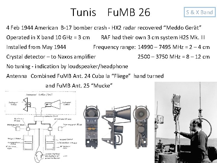 Tunis Fu. MB 26 S & X Band 4 Feb 1944 American B-17 bomber