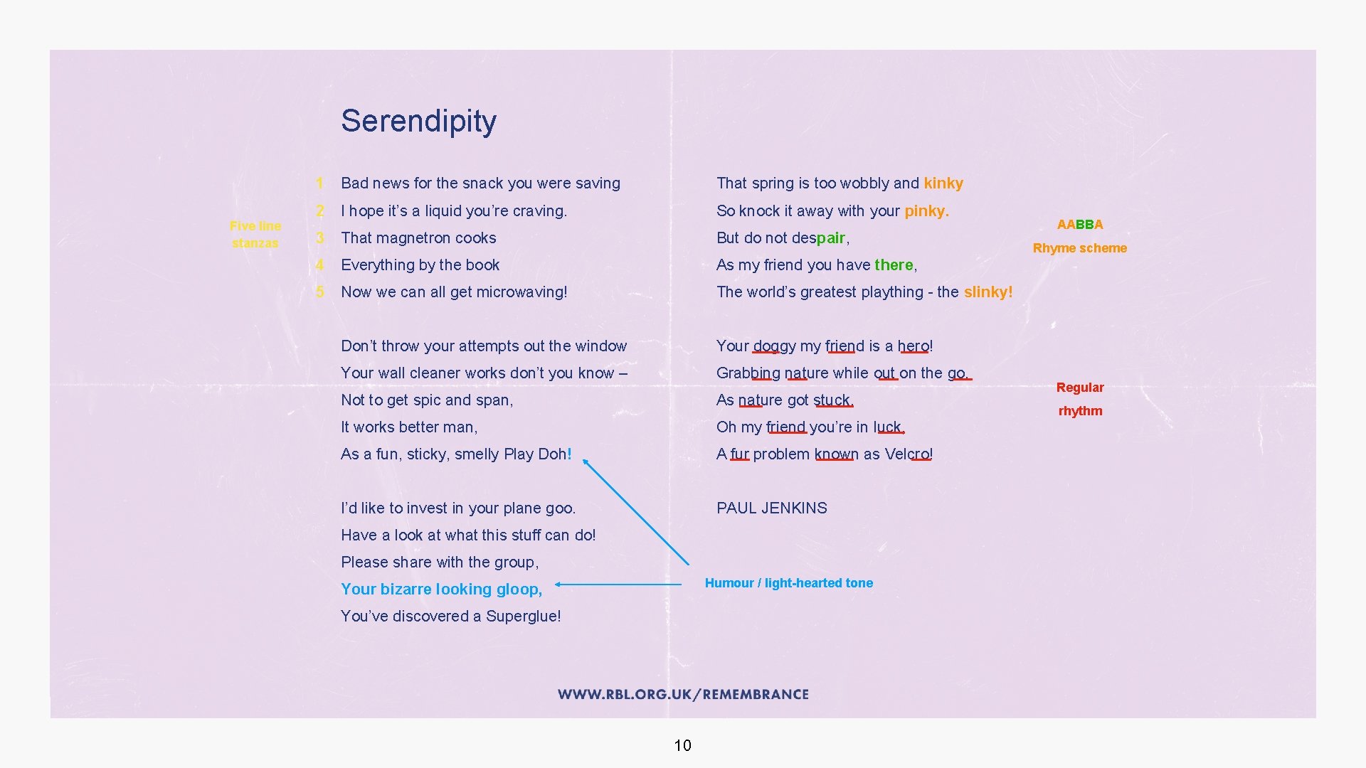 Serendipity Five line stanzas 1 Bad news for the snack you were saving That