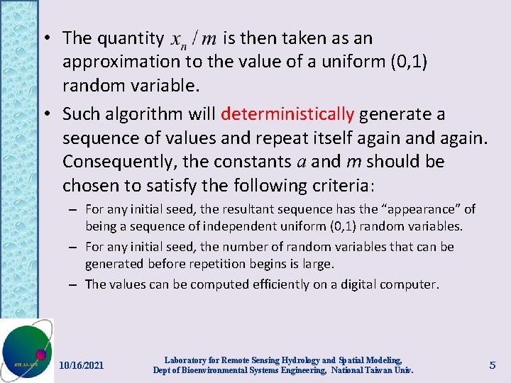  • The quantity is then taken as an approximation to the value of
