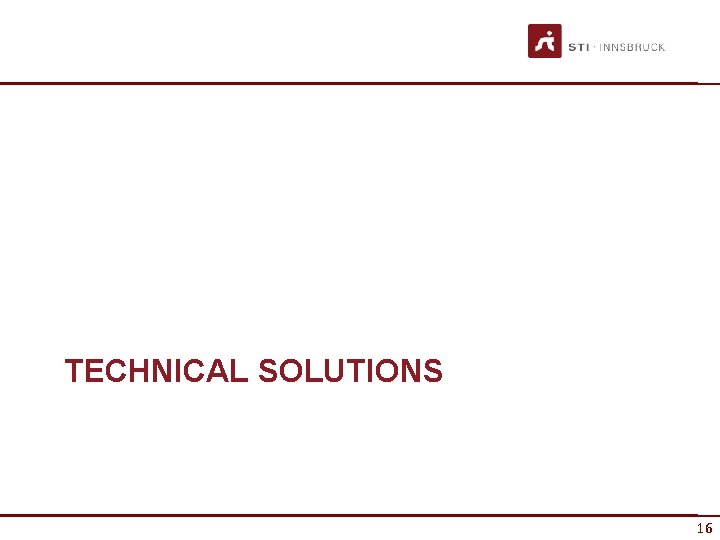 TECHNICAL SOLUTIONS 16 16 