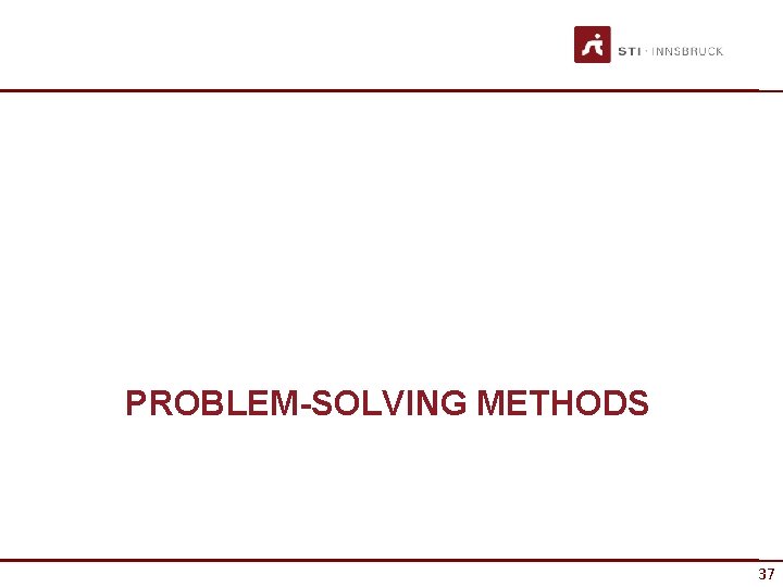 PROBLEM-SOLVING METHODS 37 37 