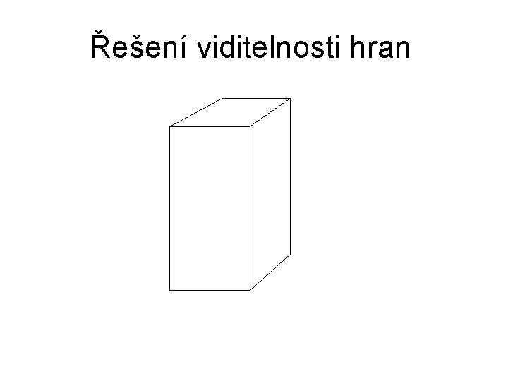 Řešení viditelnosti hran 