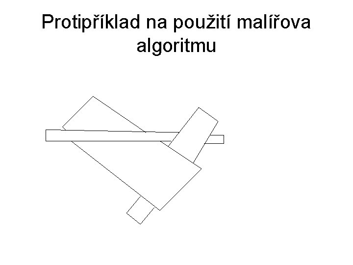 Protipříklad na použití malířova algoritmu 