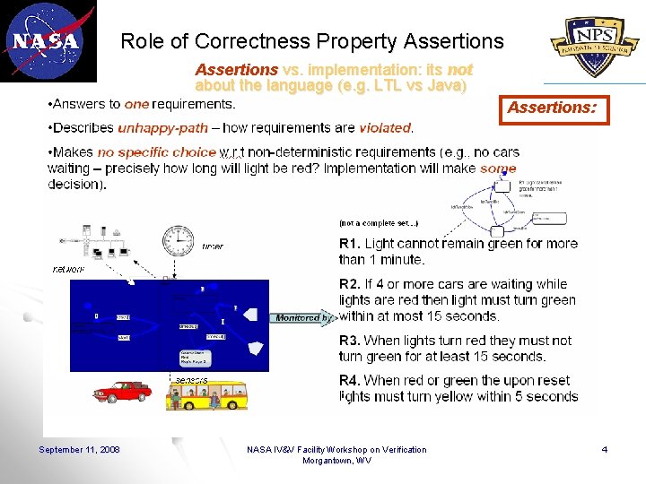 Role of Correctness Property Assertions vs. implementation: its not about the language (e. g.