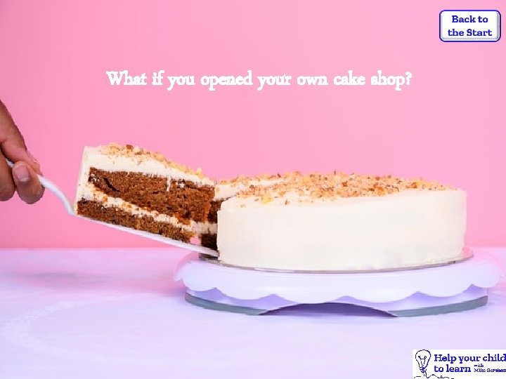 What if you opened your own cake shop? 