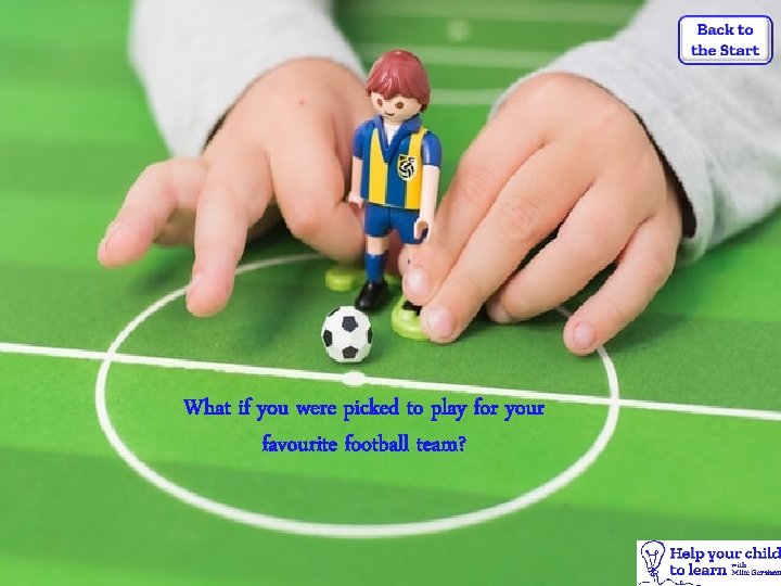 What if you were picked to play for your favourite football team? 