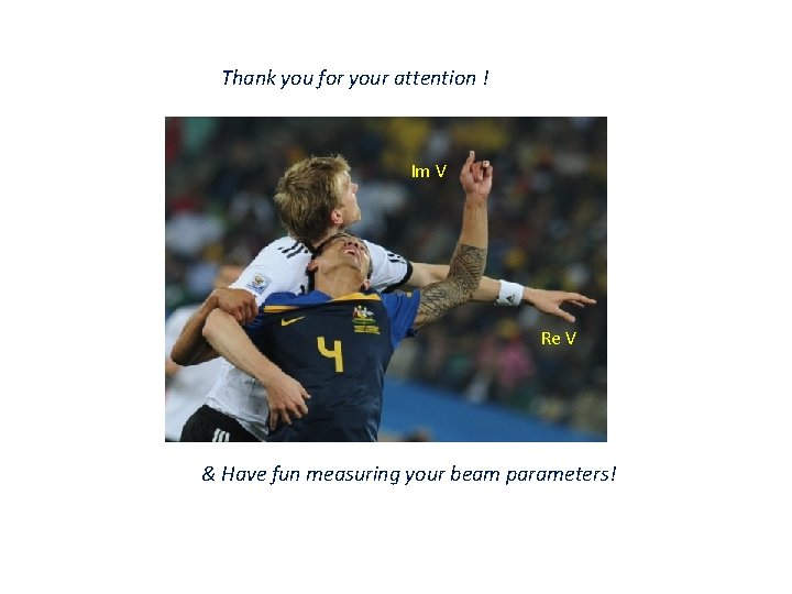 Thank you for your attention ! Im V Re V & Have fun measuring