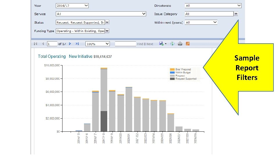 Sample Report Filters 