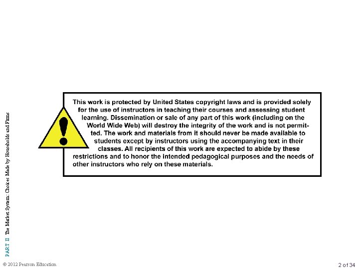 © 2012 Pearson Education 2 of 34 PART II The Market System: Choices Made