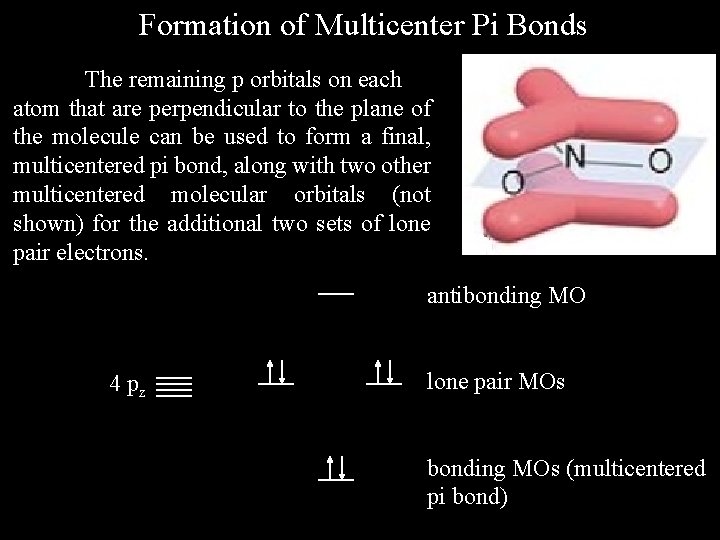 Formation of Multicenter Pi Bonds The remaining p orbitals on each atom that are