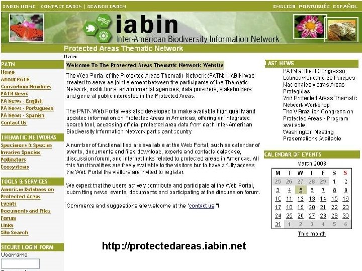 http: //protectedareas. iabin. net 