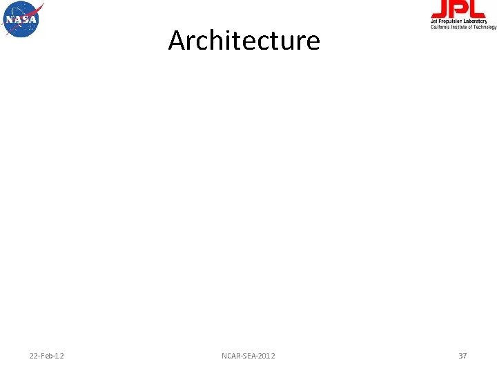 Architecture 22 -Feb-12 NCAR-SEA-2012 37 