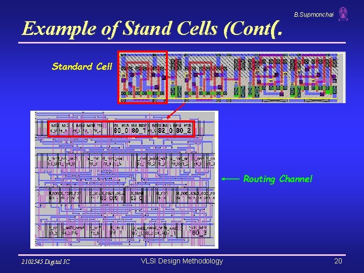 Example of Stand Cells (Cont(. B. Supmonchai Standard Cell Routing Channel 2102545 Digital IC Example of Stand Cells (Cont(. B. Supmonchai Standard Cell Routing Channel 2102545 Digital IC