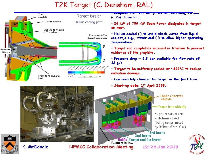 T 2 K Target (C. Densham, RAL) • Graphite rod, 900 mm (2 int.