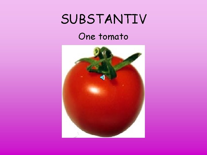 SUBSTANTIV One tomato 