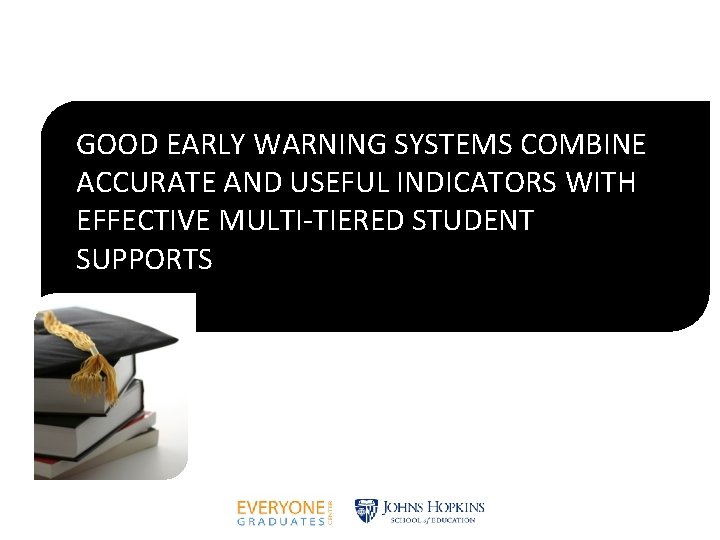 GOOD EARLY WARNING SYSTEMS COMBINE ACCURATE AND USEFUL INDICATORS WITH EFFECTIVE MULTI-TIERED STUDENT SUPPORTS