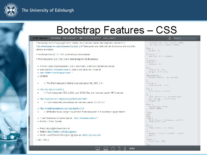 Bootstrap Features – CSS 