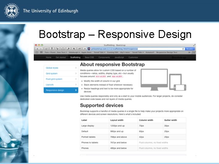 Bootstrap – Responsive Design 