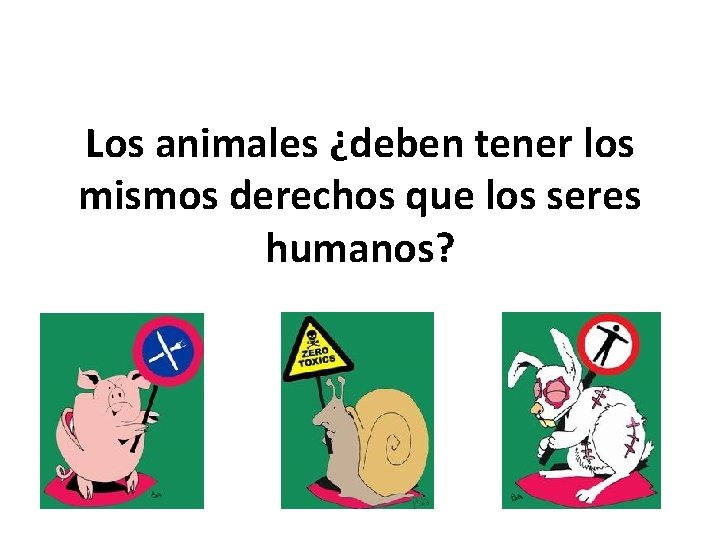Los animales ¿deben tener los mismos derechos que los seres humanos? 