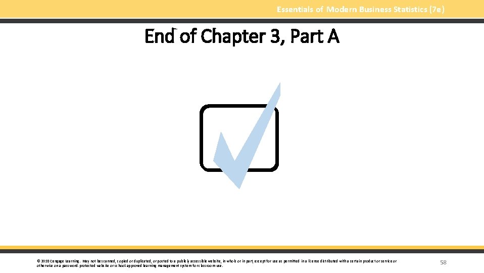 Essentials of Modern Business Statistics (7 e) End of Chapter 3, Part A ©