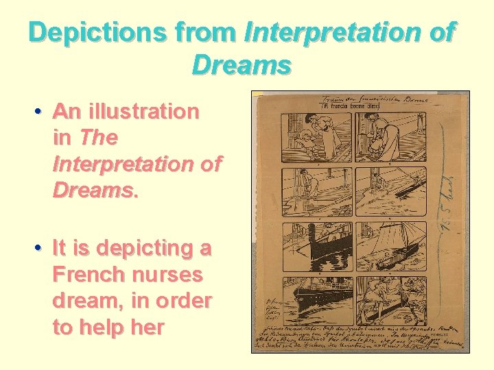 Depictions from Interpretation of Dreams • An illustration in The Interpretation of Dreams. •