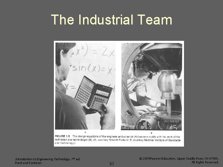 The Industrial Team Introduction to Engineering Technology, 7 th ed. Pond and Rankinen 10