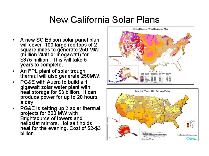 New California Solar Plans • • A new SC Edison solar panel plan will