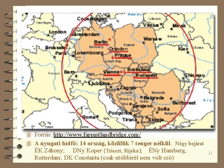 4 Forrás: http: //www. fareastlandbridge. com/ 4 A nyugati hídfő: 14 ország, közülük 7