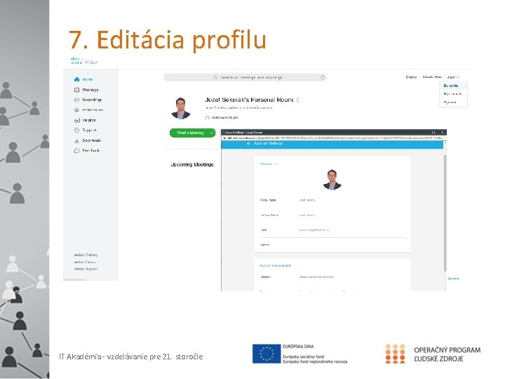 7. Editácia profilu IT Akadémia - vzdelávanie pre 21. storočie 