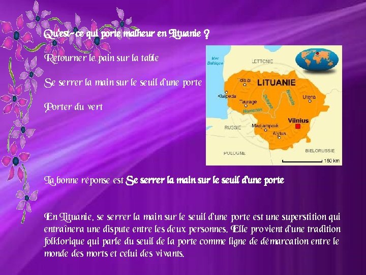 Qu’est-ce qui porte malheur en Lituanie ? Retourner le pain sur la table Se