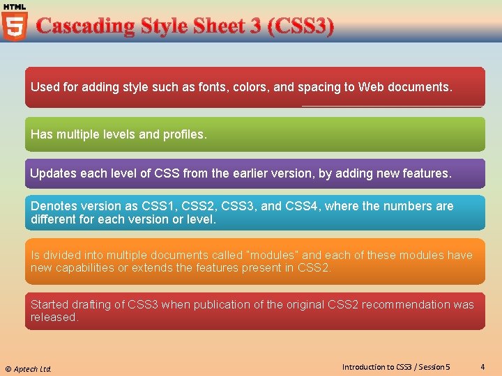 Used for adding style such as fonts, colors, and spacing to Web documents. Has