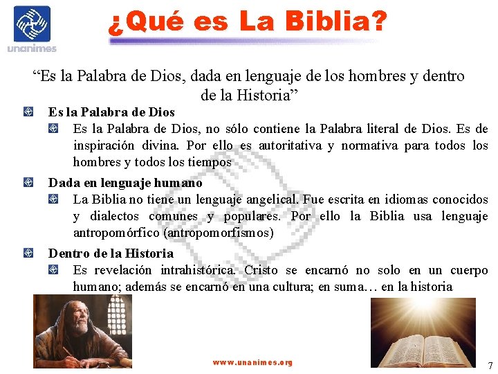 ¿Qué es La Biblia? “Es la Palabra de Dios, dada en lenguaje de los