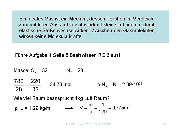 Ein ideales Gas ist ein Medium, dessen Teilchen im Vergleich zum mittleren Abstand verschwindend