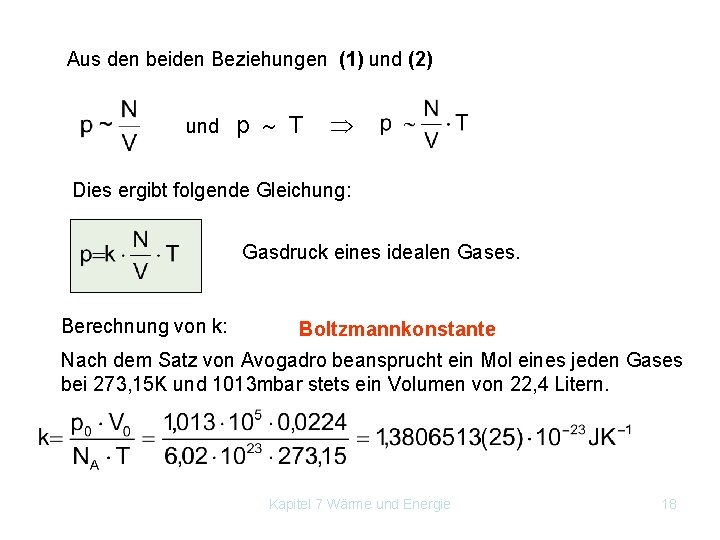 Aus den beiden Beziehungen (1) und (2) und p T Dies ergibt folgende Gleichung: