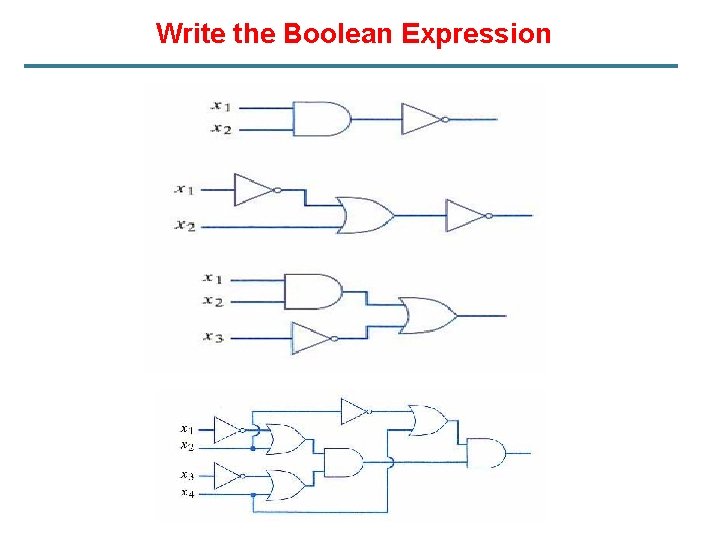 Write the Boolean Expression 