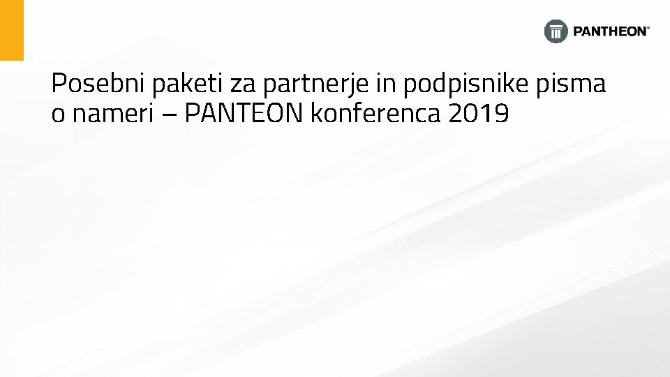 Posebni paketi za partnerje in podpisnike pisma o nameri – PANTEON konferenca 2019 