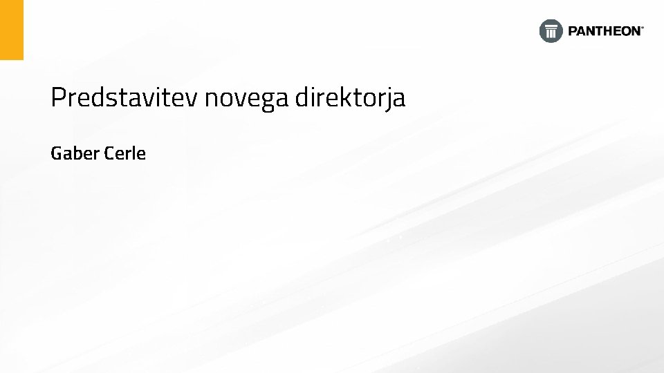 Predstavitev novega direktorja Gaber Cerle 