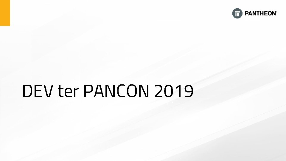 DEV ter PANCON 2019 