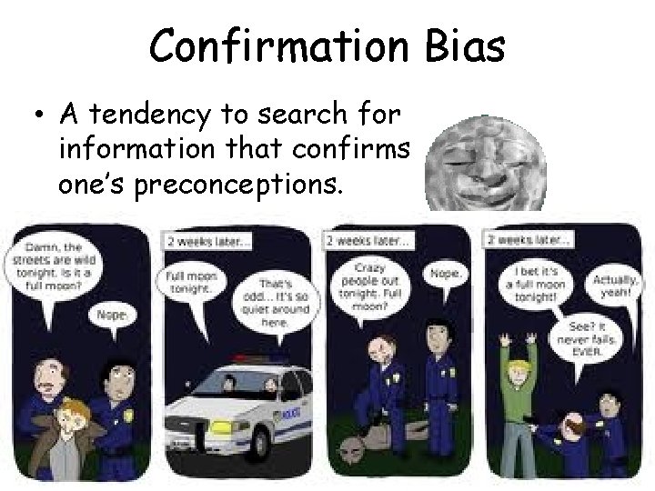Confirmation Bias • A tendency to search for information that confirms one’s preconceptions. For